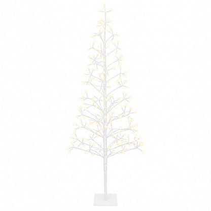 vidaXL LED String Christmas Tree White 20 x 20 x 180 cm Steel 196 LEDs