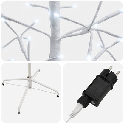 vidaXL LED String Christmas Tree White 47 x 210 cm Steel 228 LEDs