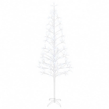 vidaXL LED String Christmas Tree White 47 x 210 cm Steel 228 LEDs