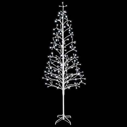 vidaXL LED String Christmas Tree White 47 x 210 cm Steel 228 LEDs