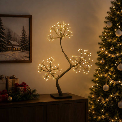 vidaXL S-Shape LED Christmas Tree 2 pcs Black 45 cm Plastic 336 LEDs