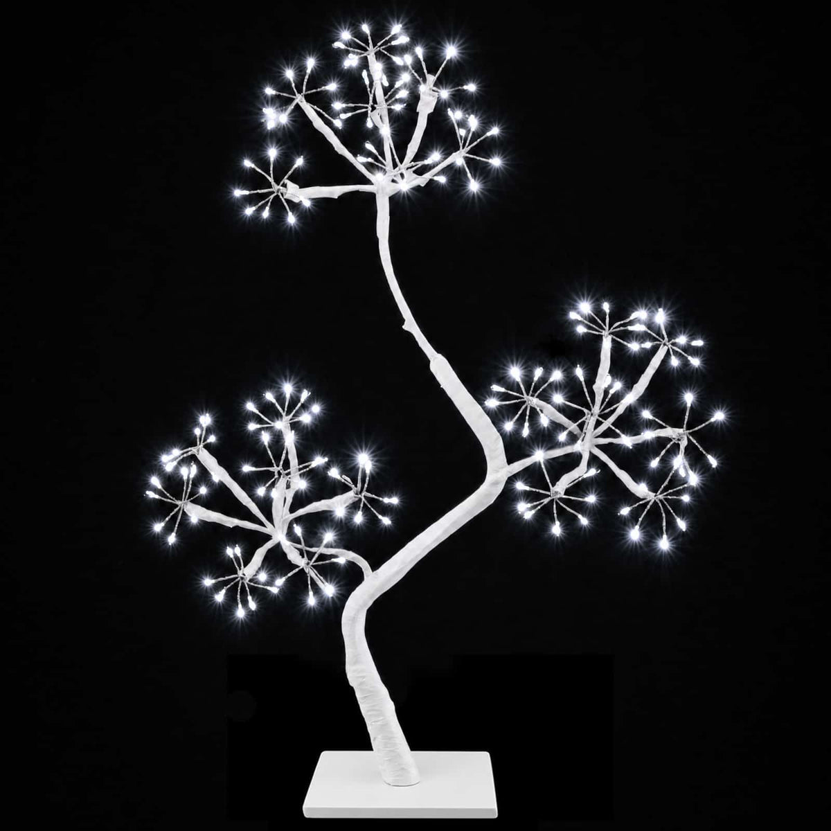 vidaXL S-Shape LED Christmas Tree 2 pcs White 18 x 18 x 45 cm Steel