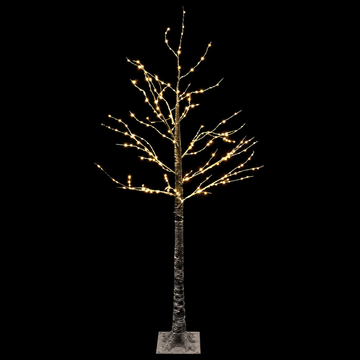 vidaXL Snow-Covered LED Christmas Tree Brown 22 x 22 x 150 cm Plastic