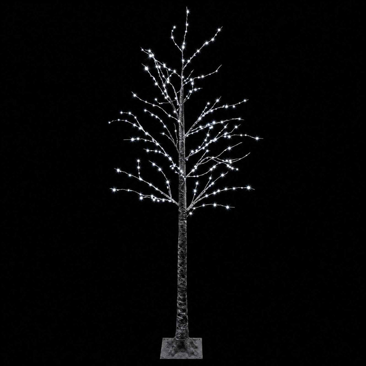 vidaXL Snow-Covered LED Christmas Tree Brown 22 x 22 x 180 cm Plastic