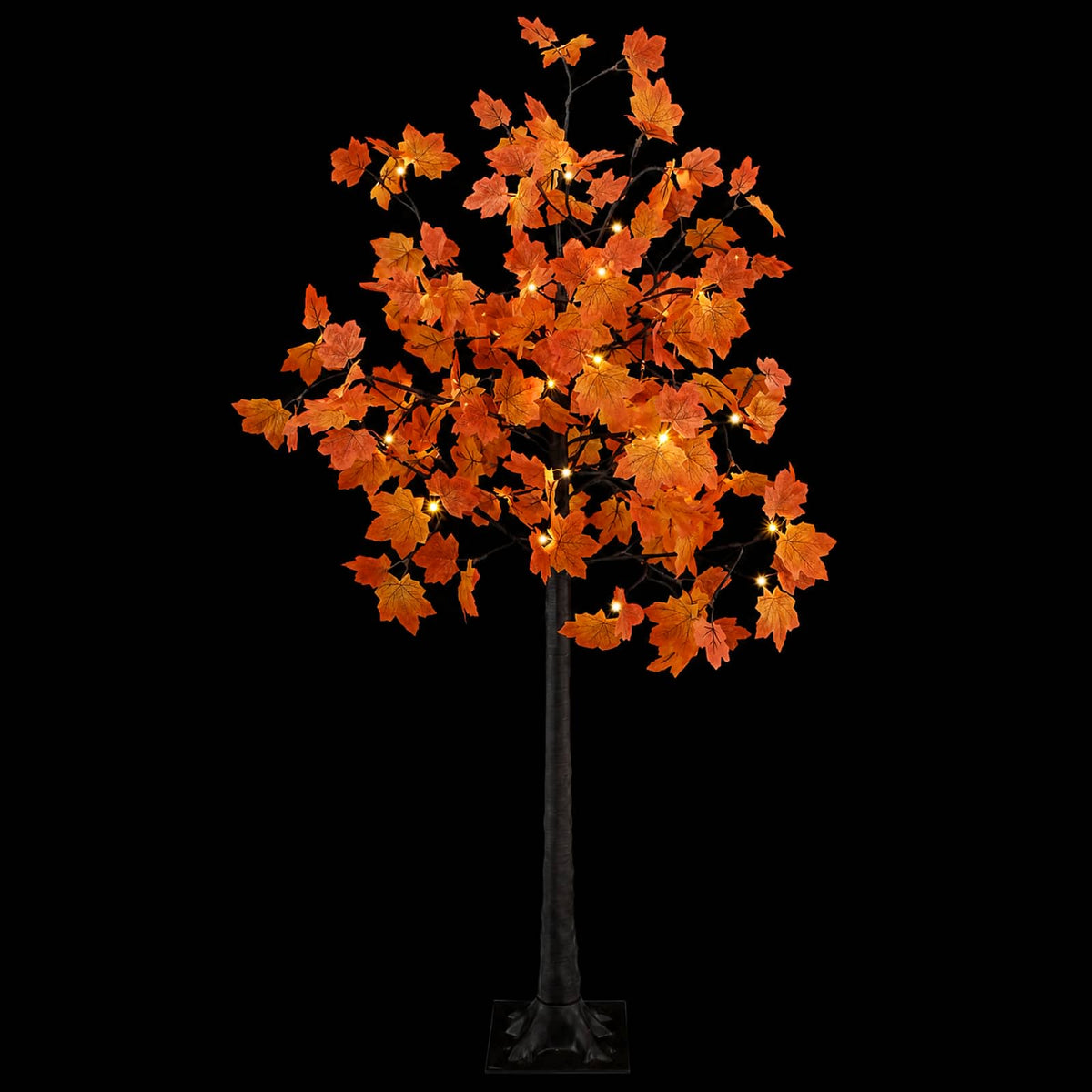 vidaXL LED Maple Christmas Tree Brown 150 cm Plastic 96 LEDs