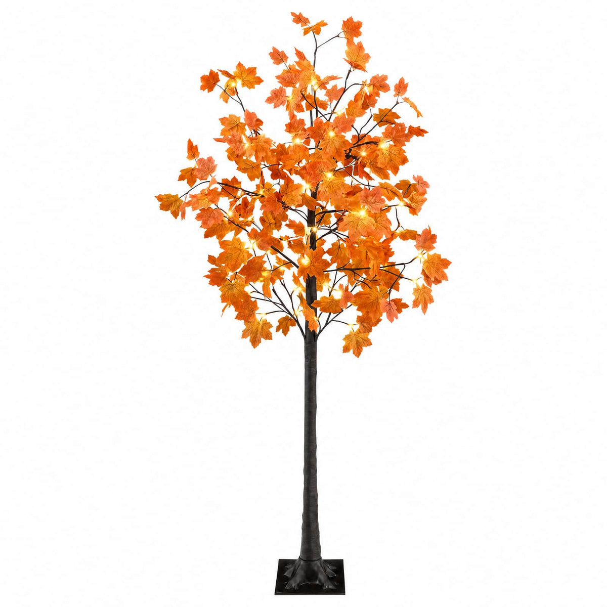vidaXL LED Maple Christmas Tree Brown 180 cm Plastic 120 LEDs