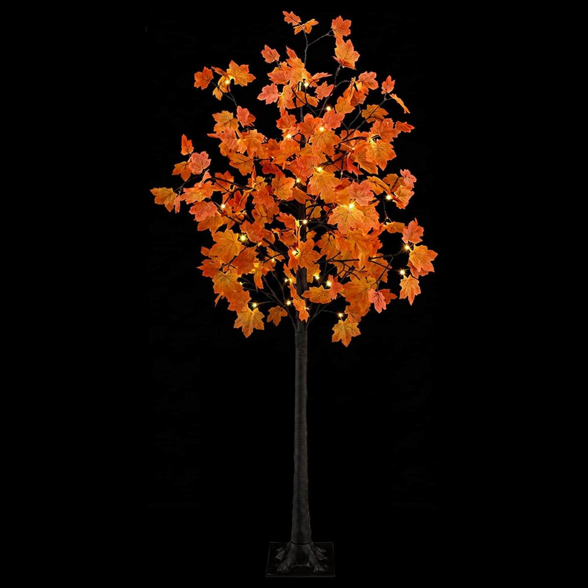 vidaXL LED Maple Christmas Tree Brown 180 cm Plastic 120 LEDs