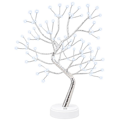 vidaXL Mini Starburst Christmas Tree 2 pcs Silver 12 x 50 cm Steel