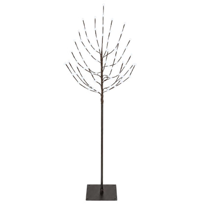 vidaXL LED Christmas Tree Black 150 cm Steel 140 LEDs