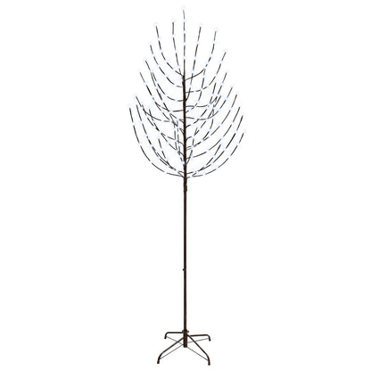 vidaXL LED Christmas Tree Black 210 cm Steel 180 LEDs