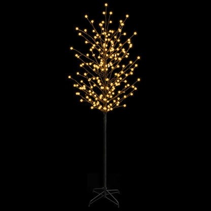 vidaXL LED Ball Christmas Tree Black 210 cm Steel 250 LEDs