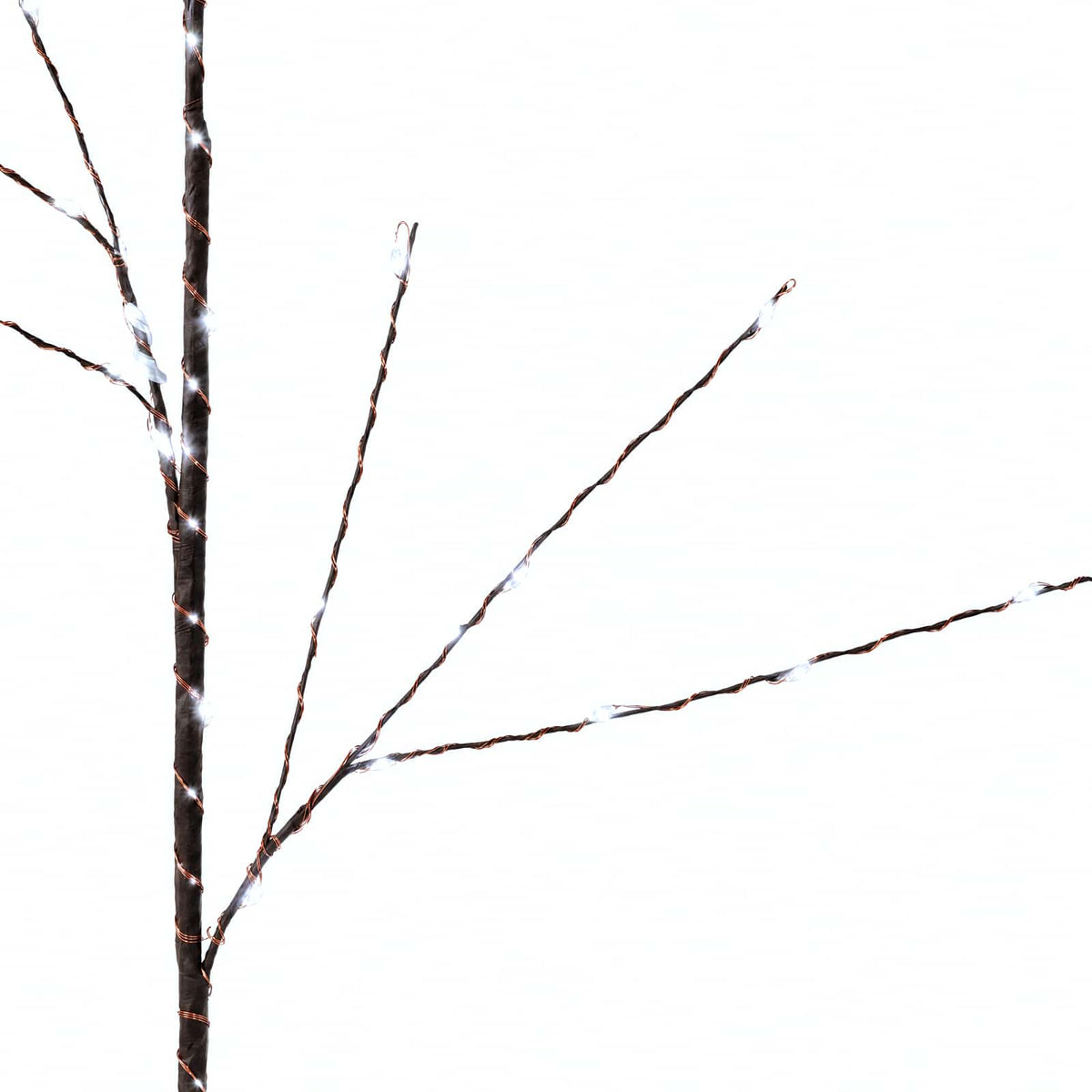 vidaXL LED Copper Branch Christmas Decoration 3 pcs Brown 62 cm Steel