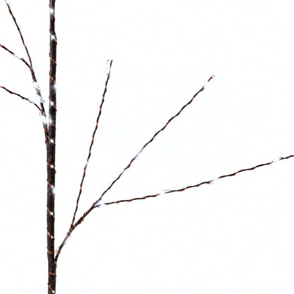 vidaXL LED Copper Branch Christmas Decoration 3 pcs Brown 62 cm Steel
