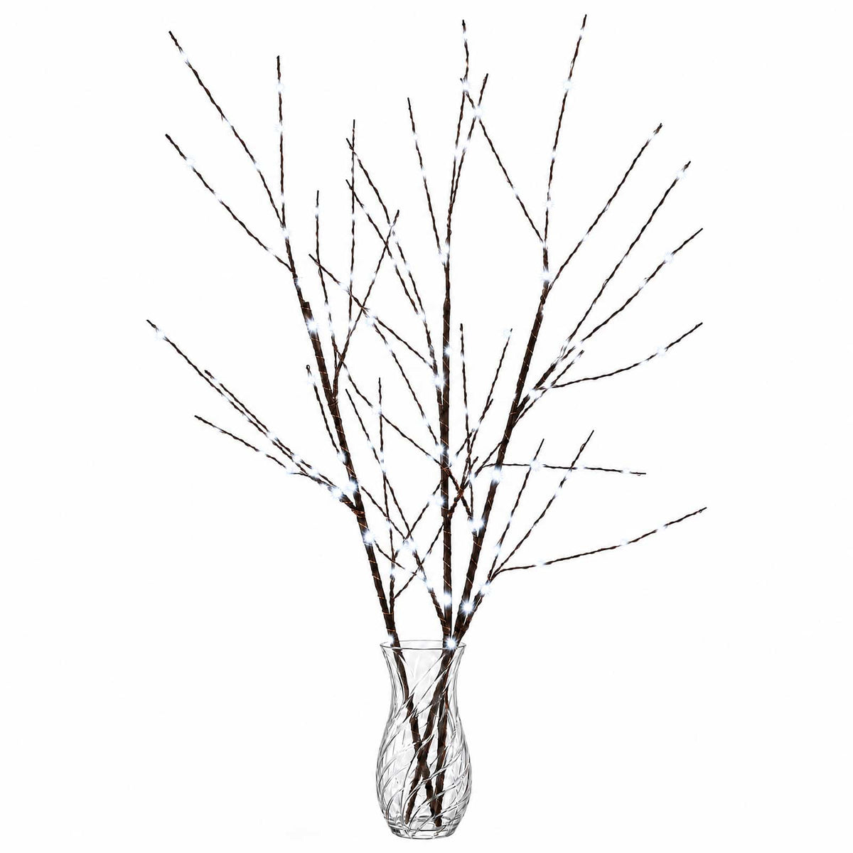 vidaXL LED Copper Branch Christmas Decoration 3 pcs Brown 62 cm Steel