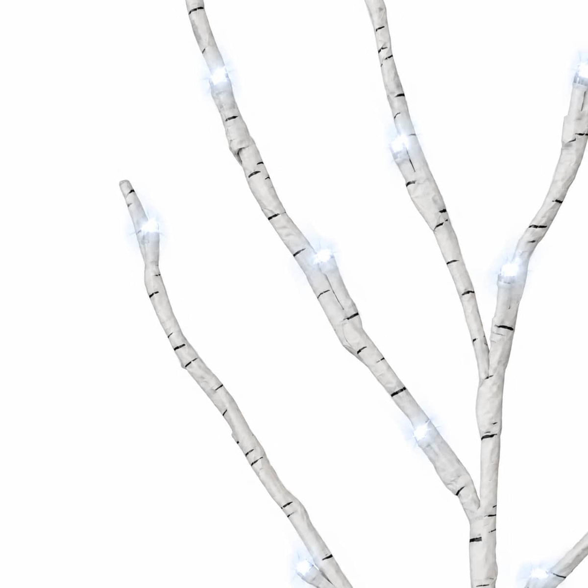 vidaXL LED Copper Branch Christmas Decoration 3 pcs White 62 cm Steel