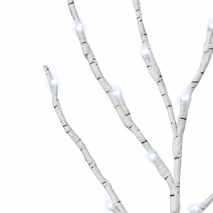 vidaXL LED Copper Branch Christmas Decoration 3 pcs White 62 cm Steel