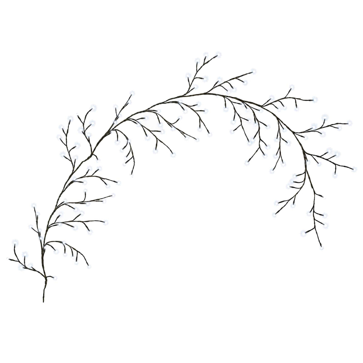 vidaXL LED Willow Vine Christmas Decoration 2 pcs Black 270 cm Steel