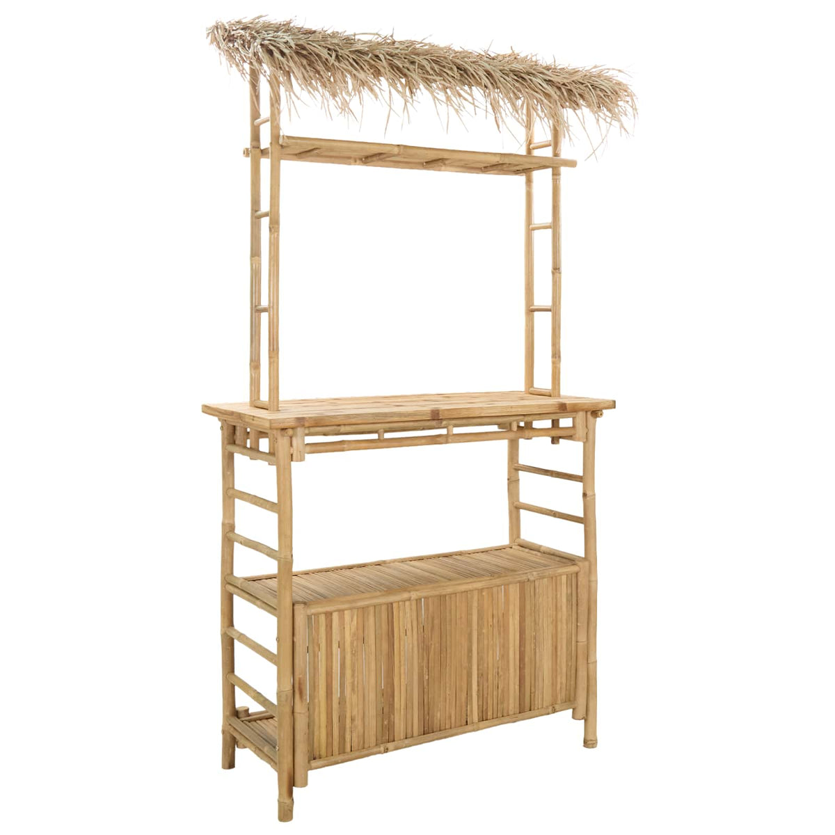 vidaXL Outdoor Bar Table and Stools 3 pcs Natural Bamboo