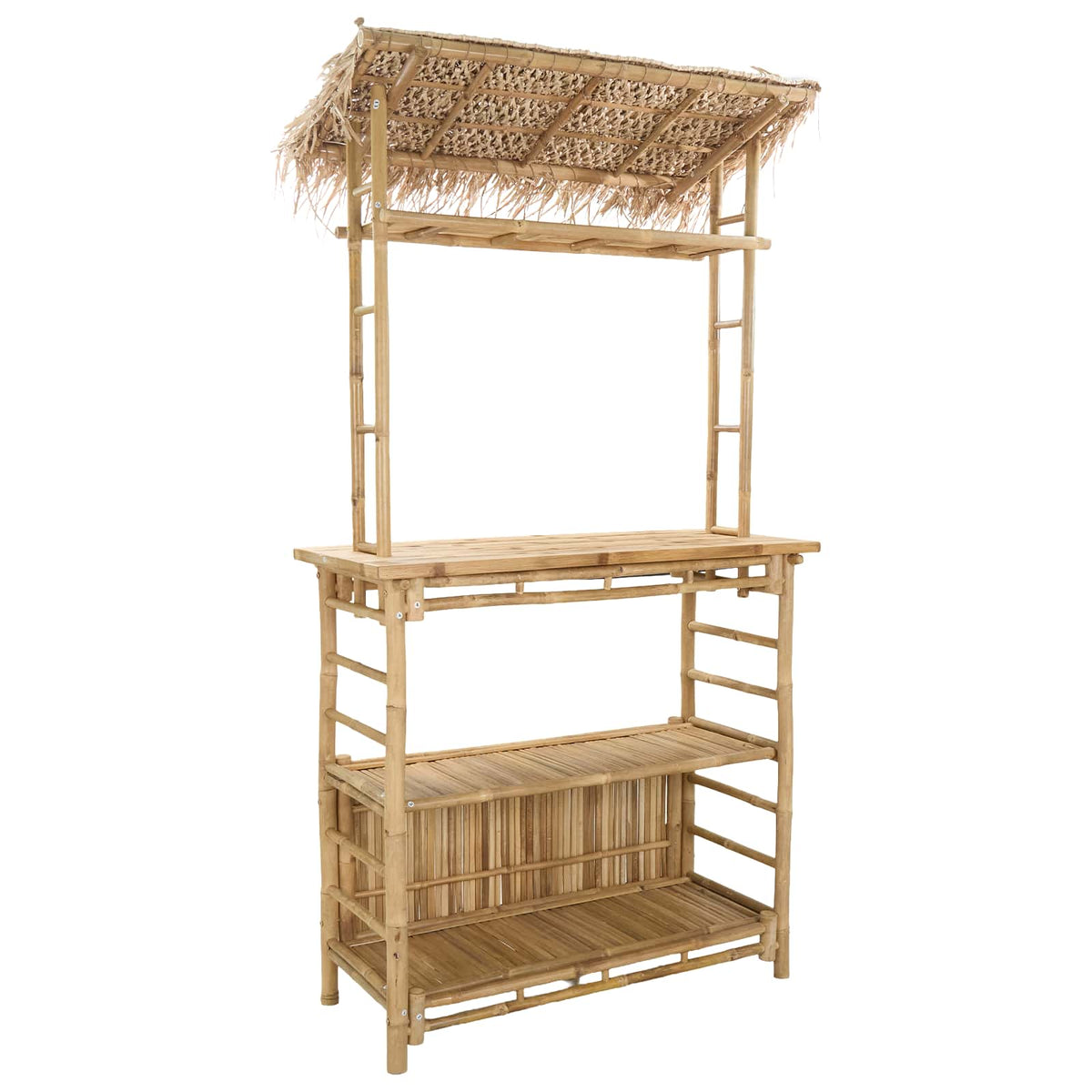 vidaXL Outdoor Bar Table and Stools 3 pcs Natural Bamboo