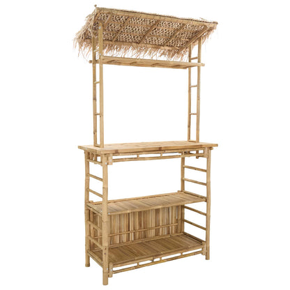 vidaXL Outdoor Bar Table and Stools 3 pcs Natural Bamboo