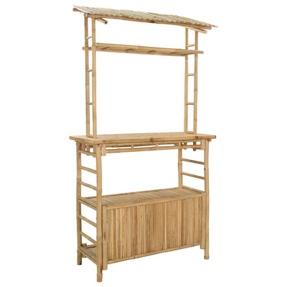 vidaXL Outdoor Bar Table and Stools 3 pcs Natural Bamboo