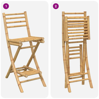 vidaXL Outdoor Bar Table and Stools 3 pcs Natural Bamboo