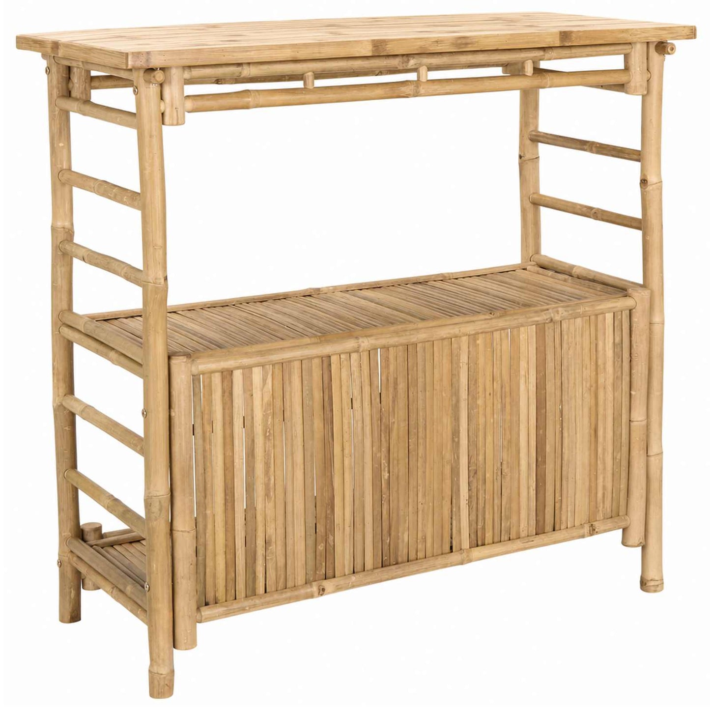 vidaXL Outdoor Bar Table and Stools 3 pcs Natural Bamboo