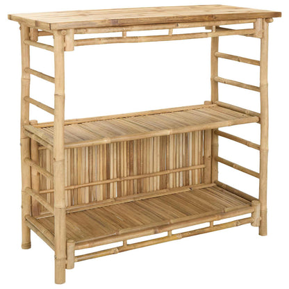 vidaXL Outdoor Bar Table and Stools 3 pcs Natural Bamboo