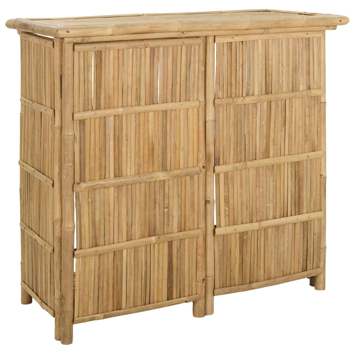 vidaXL Outdoor Bar Table and Stools 3 pcs Natural Bamboo