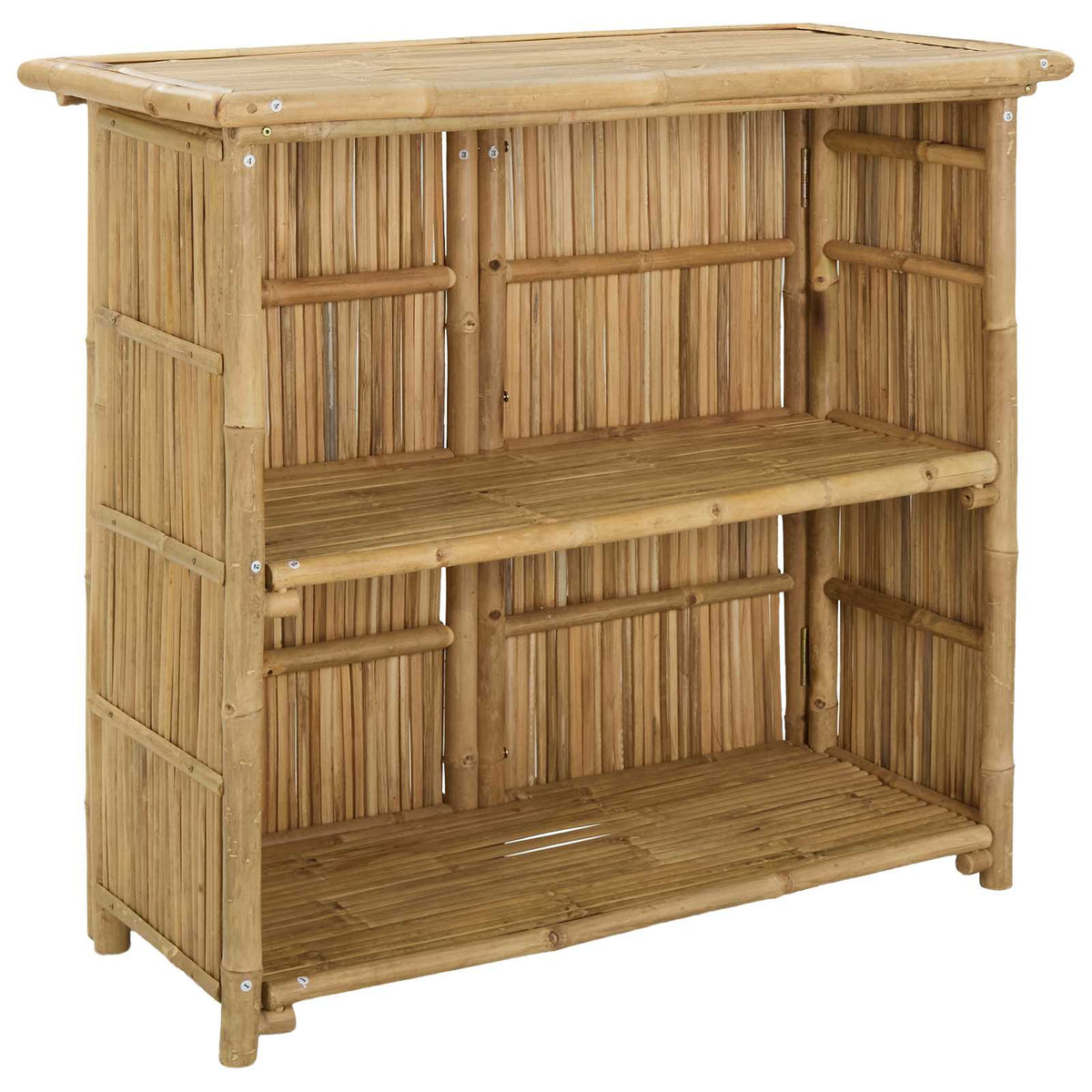 vidaXL Outdoor Bar Table and Stools 3 pcs Natural Bamboo