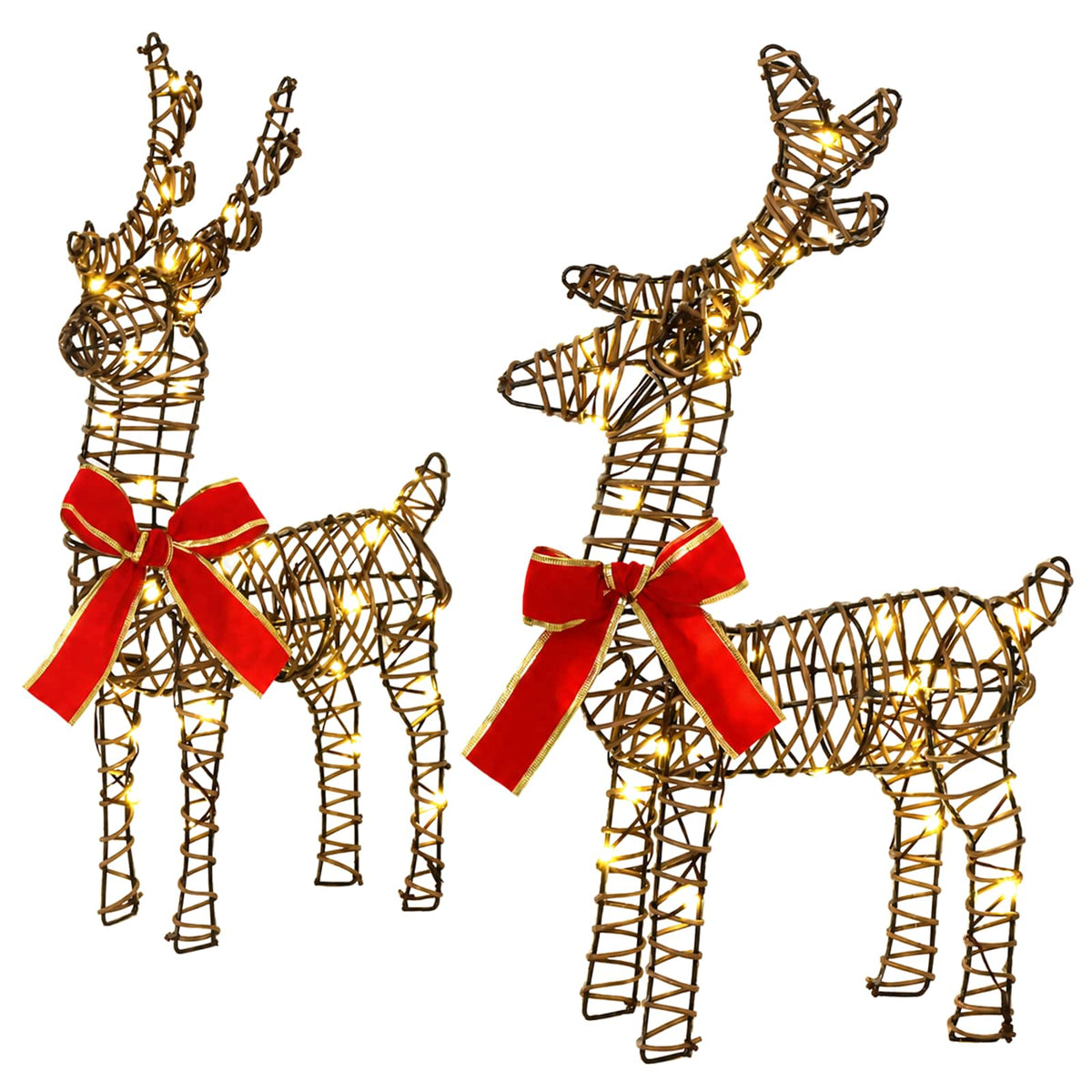 vidaXL Christmas Reindeer 4 pcs 160 LEDs Warm White