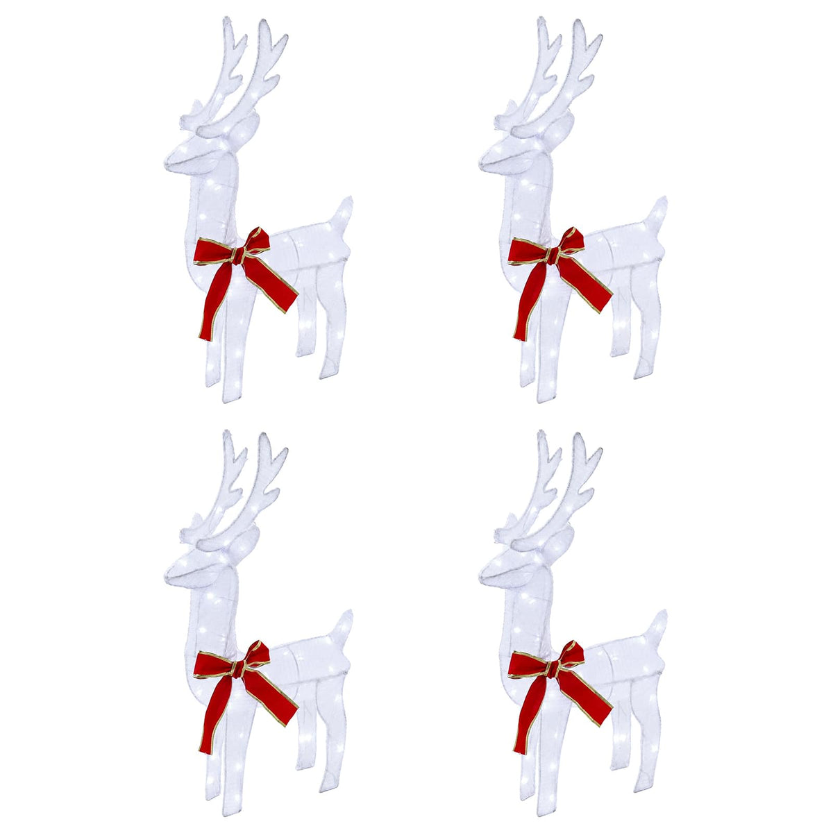 vidaXL Christmas Reindeer 4 pcs 160 LEDs Cold White
