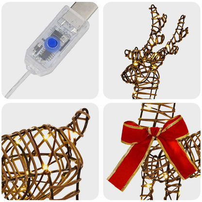 vidaXL Christmas Reindeer 6 pcs 240 LEDs Warm White