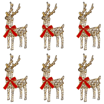vidaXL Christmas Reindeer 6 pcs 240 LEDs Warm White