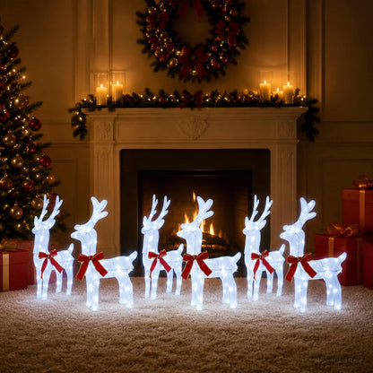vidaXL Christmas Reindeer 6 pcs 240 LEDs Cold White