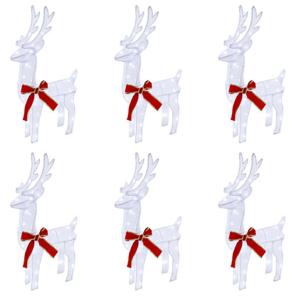 vidaXL Christmas Reindeer 6 pcs 240 LEDs Cold White