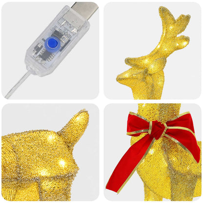 vidaXL Christmas Reindeer 6 pcs 240 LEDs Warm White