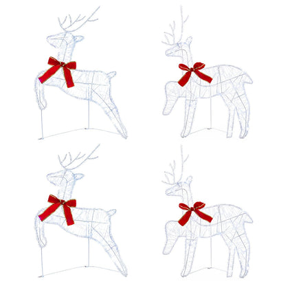 vidaXL Christmas Reindeer 4 pcs 80 LEDs Cold White 43 x 19 x 65 cm