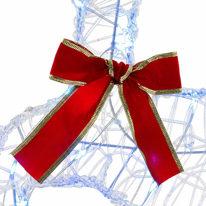 vidaXL Christmas Reindeer 4 pcs 80 LEDs Blue 43 x 19 x 65 cm