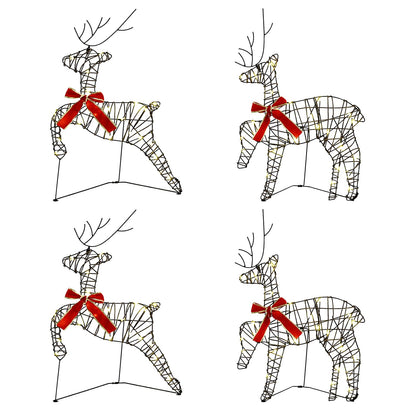 vidaXL Christmas Reindeer 4 pcs 80 LEDs Warm White 43 x 19 x 65 cm