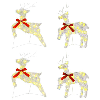 vidaXL Christmas Reindeer 4 pcs 80 LEDs Warm White 43 x 19 x 65 cm