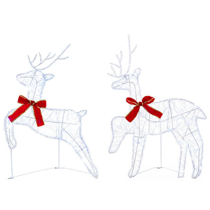 vidaXL Christmas Reindeer 6 pcs 80 LEDs Cold White 43 x 19 x 65 cm
