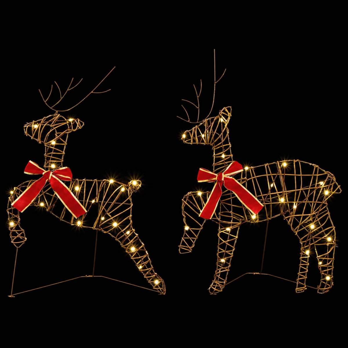 vidaXL Christmas Reindeer 6 pcs 80 LEDs Warm White 43 x 19 x 65 cm