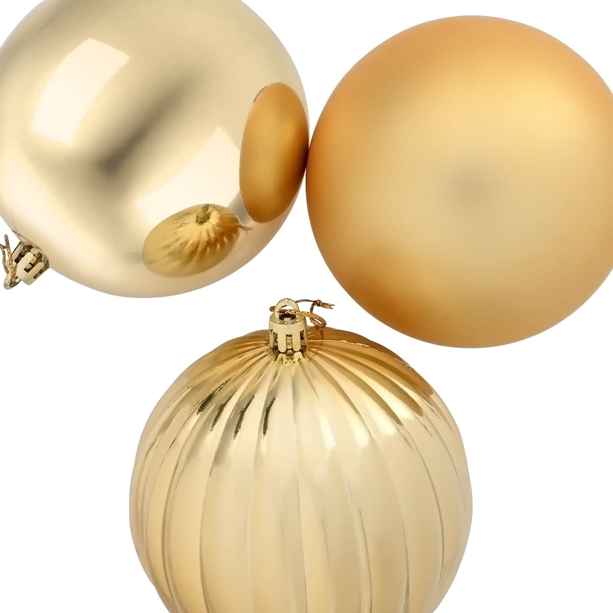 vidaXL Christmas Ball Set XXL 3 pcs Gold Ø 25 cm Plastic