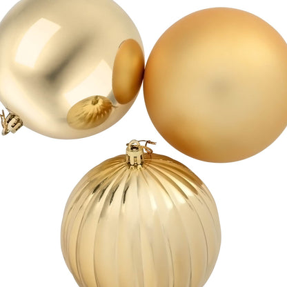 vidaXL Christmas Ball Set XXL 3 pcs Gold Ø 25 cm Plastic