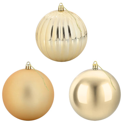 vidaXL Christmas Ball Set XXL 3 pcs Gold Ø 25 cm Plastic