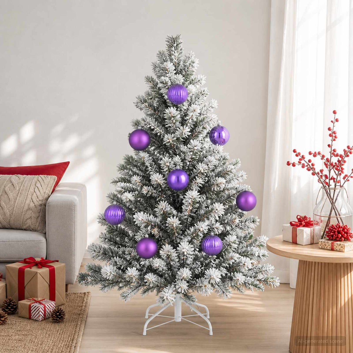 vidaXL Christmas Ball Set XXL 3 pcs Lilac Ø 25 cm Plastic