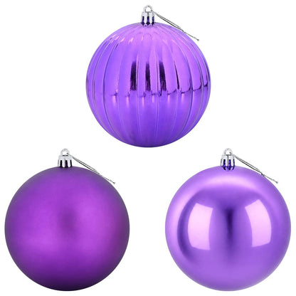 vidaXL Christmas Ball Set XXL 3 pcs Lilac Ø 25 cm Plastic