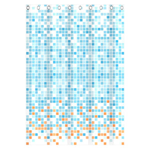 EISL Shower Curtain with Blue-Orange Mosaic 200x180x0.2 cm