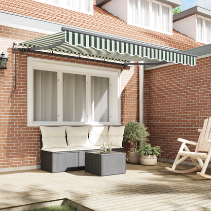 vidaXL Retractable Awning Green 250 x 200 cm Fabric